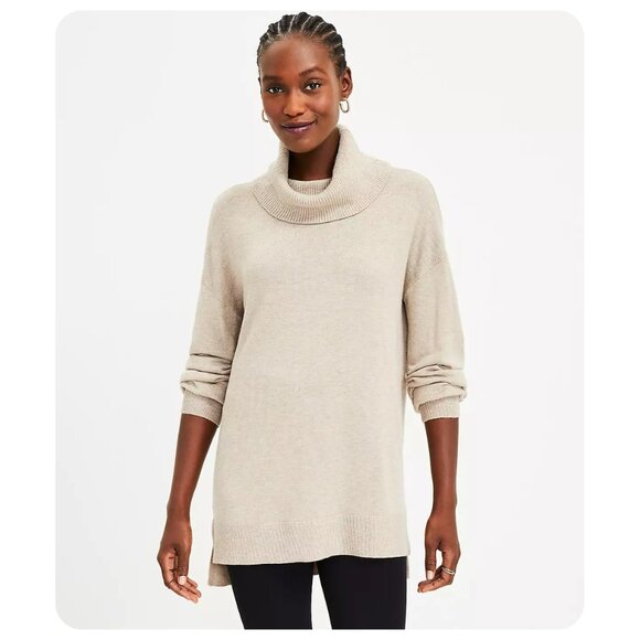 NWT LOFT Cowl Neck Tunic Sweater sz xs - Picture 1 of 5